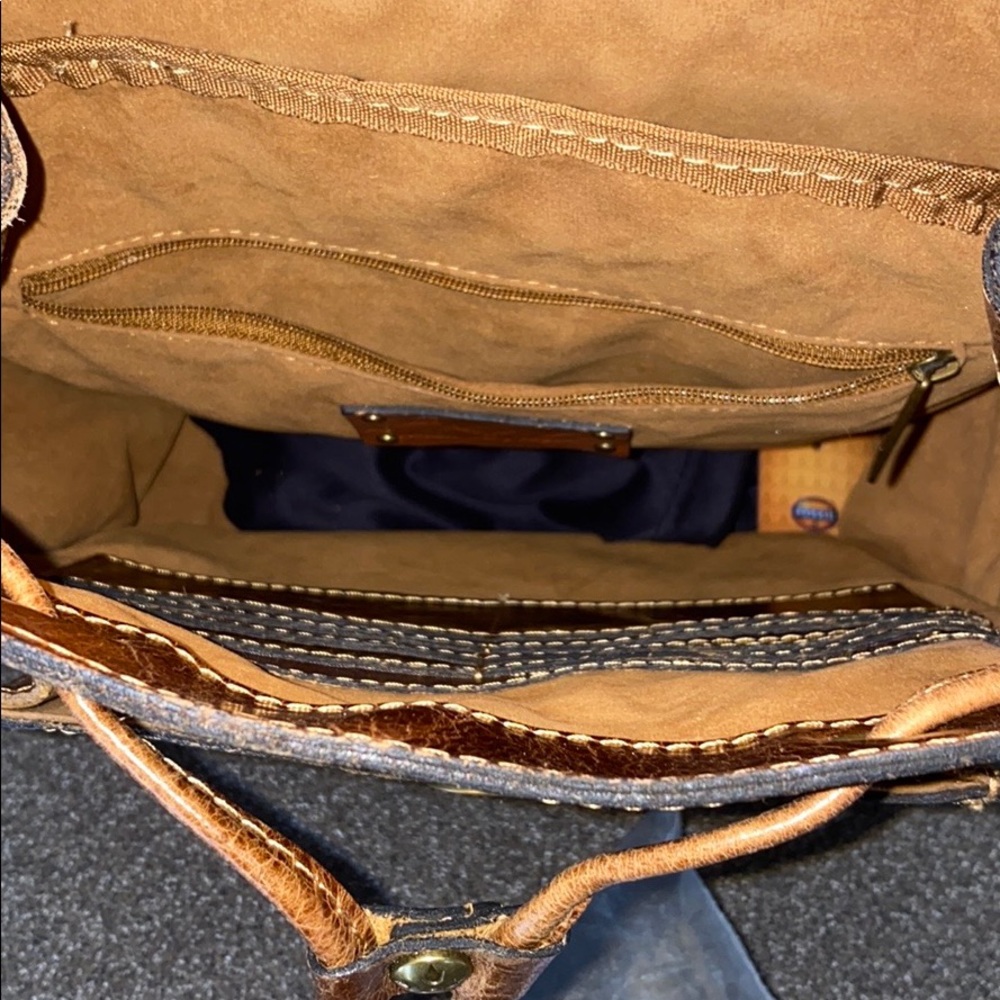 Patricia Nash Cognac Large Leather Backpack - Picture 4 of 8